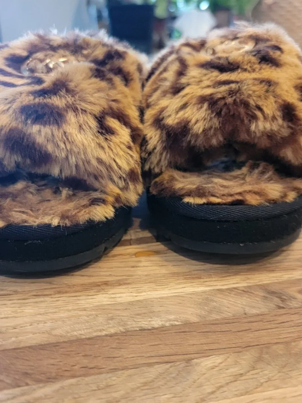 Big Girls Michael Kors Grace Fay Cheetah Faux Fur Slides/Slippers